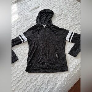 PINK Victoria's Secret Charcoal Zip-Up Hoodie